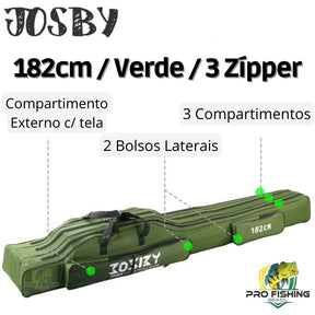 Bolsa Porta Varas JOSBY FISHING - Frete Grátis para Todo Brasil